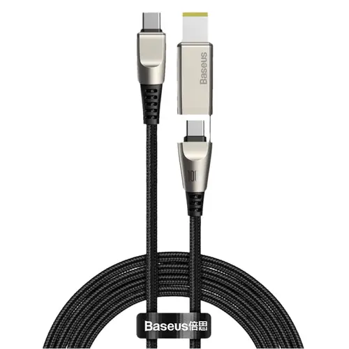 Baseus Flash Series 2 in 1 Square Head Charging Cable Type-C to C+DC (100W)